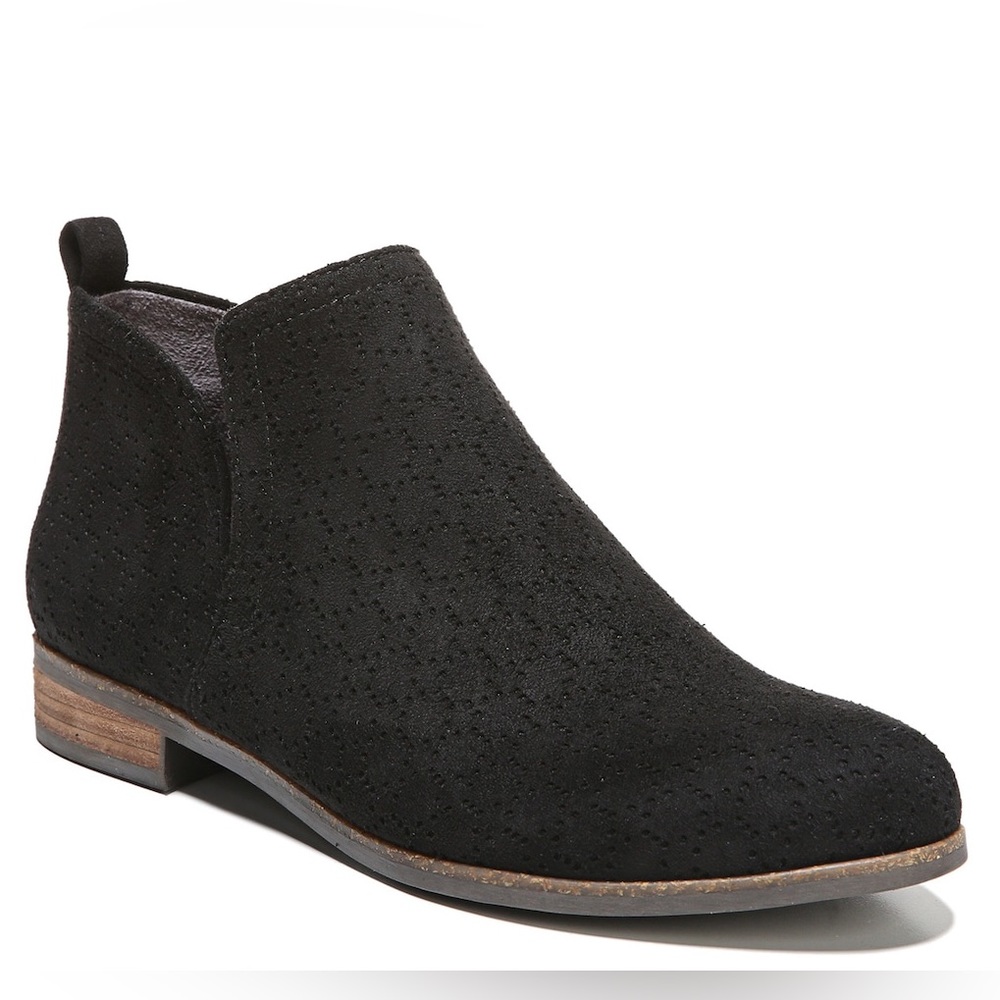 Dr. Scholls Rate Bootie, black suede ankle boots, US 10